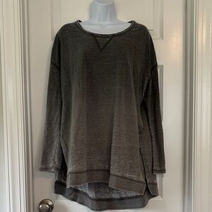 Distressed Breastfeeding Friendly Long Sleeve Top